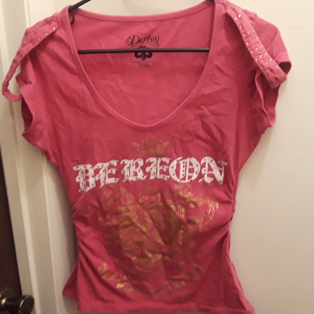 ~Dereon pink and gold top ~